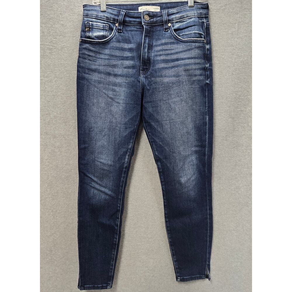 Kancan Stretch Curvy High Rise Ankle Split Jeans Size 28